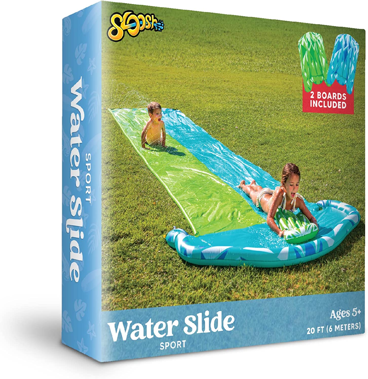 Clearance - Sport Lawn Water Slides with 2 Boards