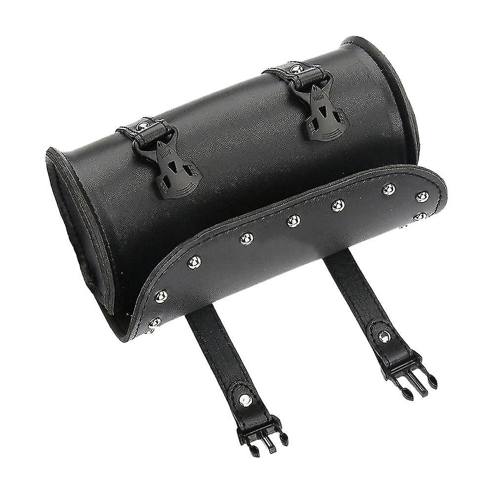 Motorcycle Fork Bag Leather Saddlebags Black Handlebar Bag Motorcycle For Harley Sportster Xl Touring Softail Dyna Road King