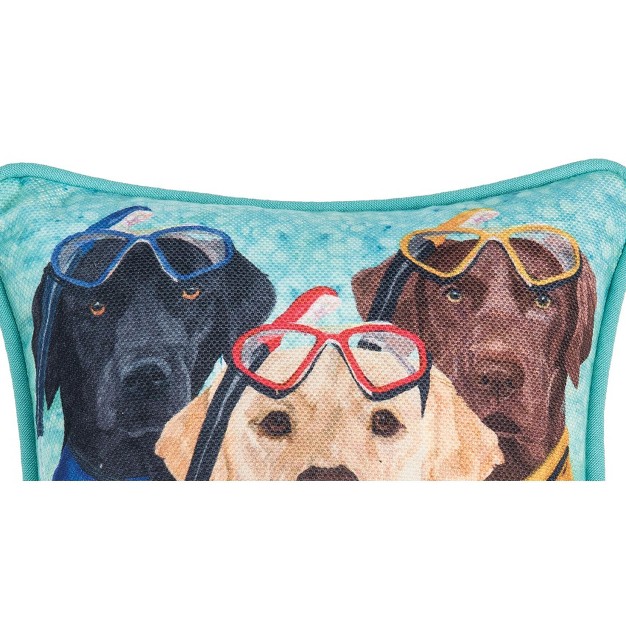 X 8 quot Snorkel Dog Petite Printed Throw Pillow