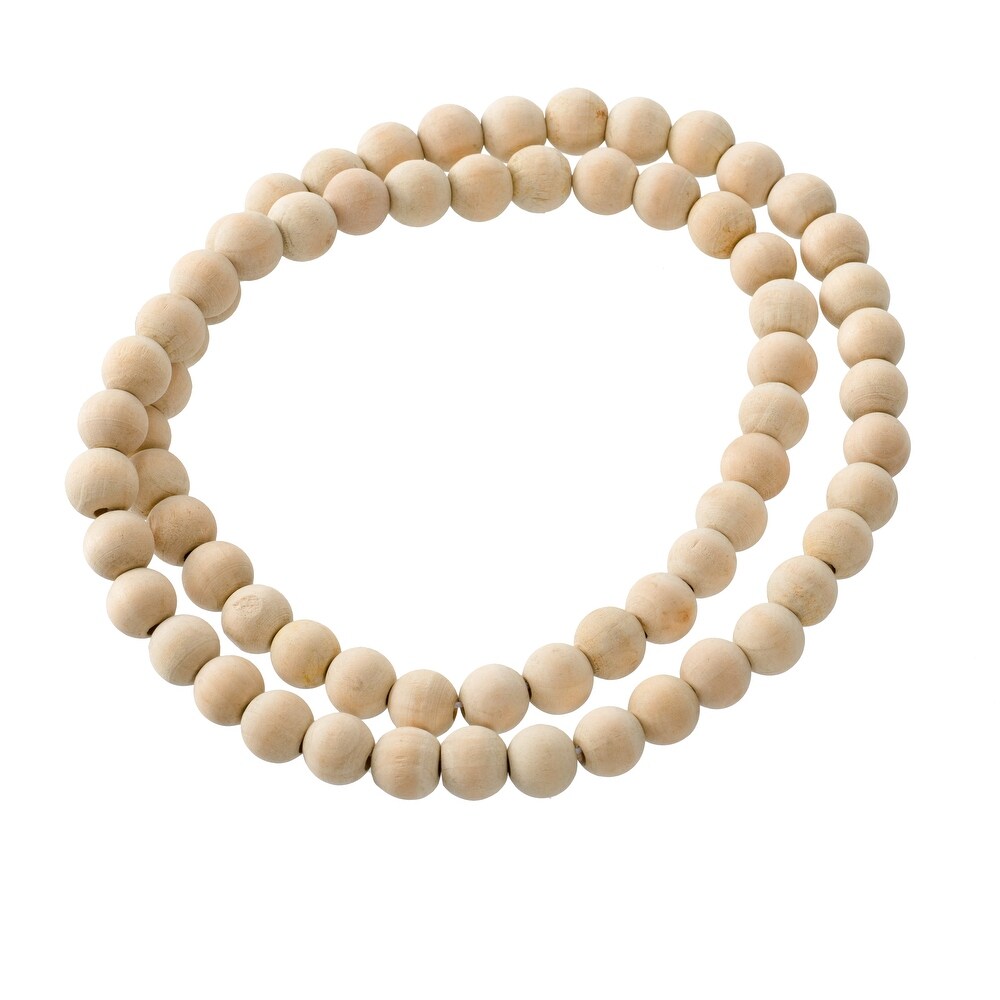 A B Home Natural Wooden Sphere Beads
