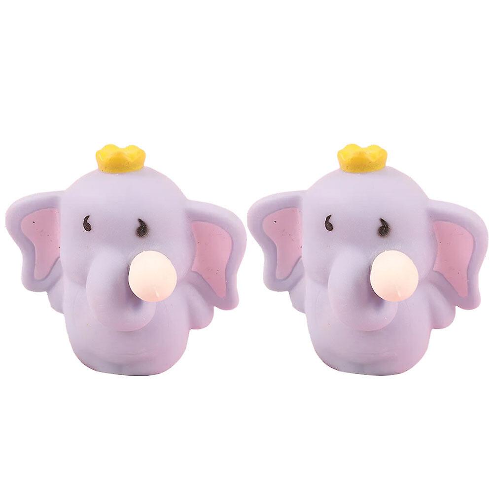 2pcs Elephant Squeeze Toys Household Squeeze Toys Colored Elephant Fidget Toys Elastic Stretchy Toys