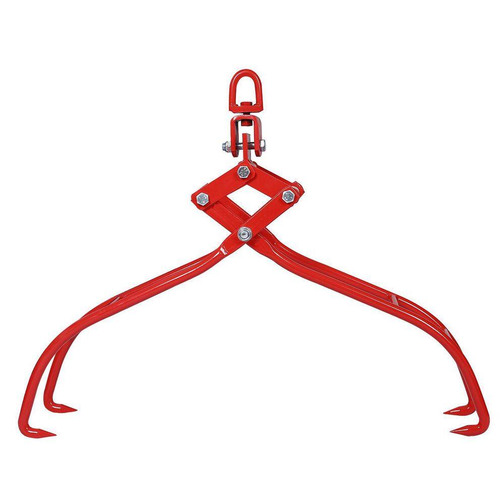 Amucolo 4 Claw Red Timber Log Lifting Logging Tongs Grabber Tong GH-CYW4-383