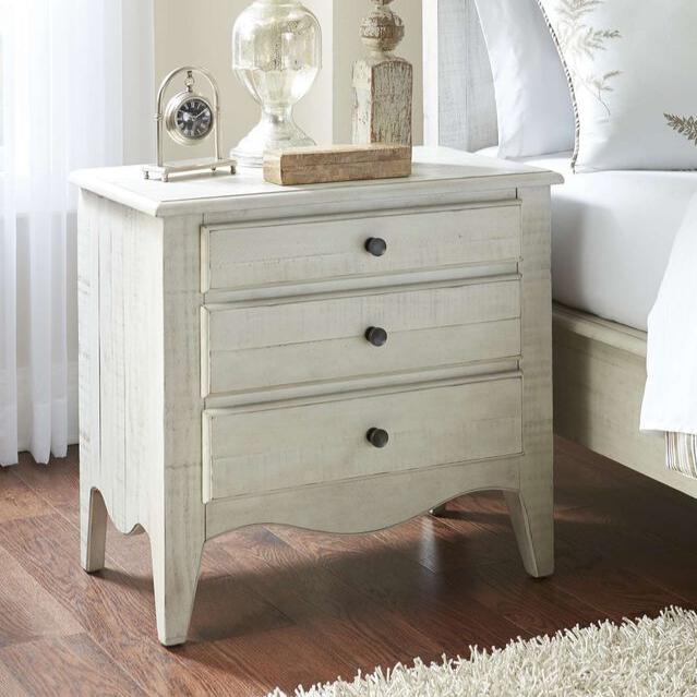 Cottage White 2 or 3 Drawer Nightstand