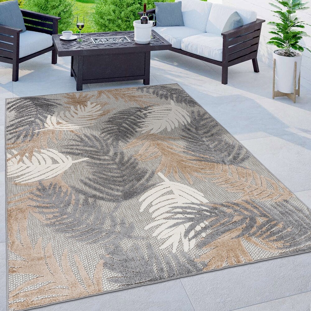 World Rug Gallery Tropical Floral Modern Indoor/Outdoor Area Rug