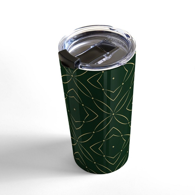 Marta Barragan Camarasa Vintage Emerald Pattern Travel Mug 20 Oz Stainless Steel Travel Mug Deny Designs