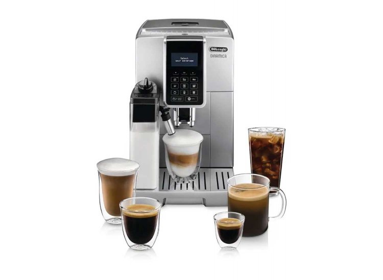 DeLonghi Dinamica w/ LatteCrema Silver Automatic Coffee and Espresso Machine