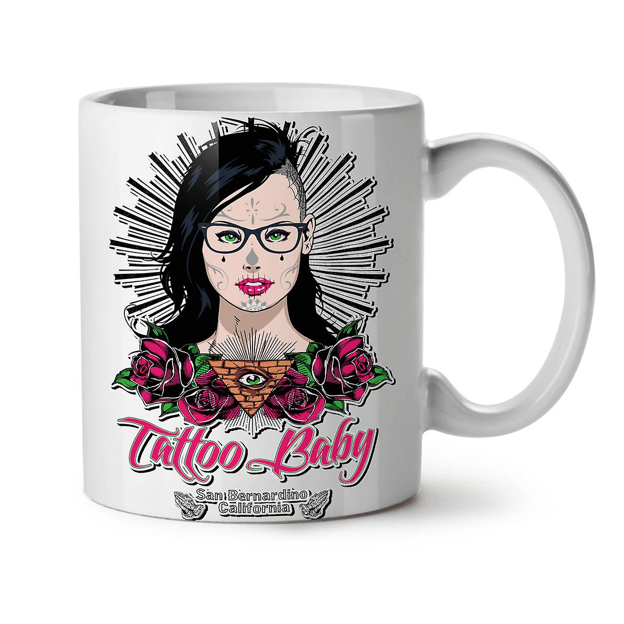 Tattoo Baby Girl NEW White Tea Coffee Ceramic Mug 11 oz | Wellcoda