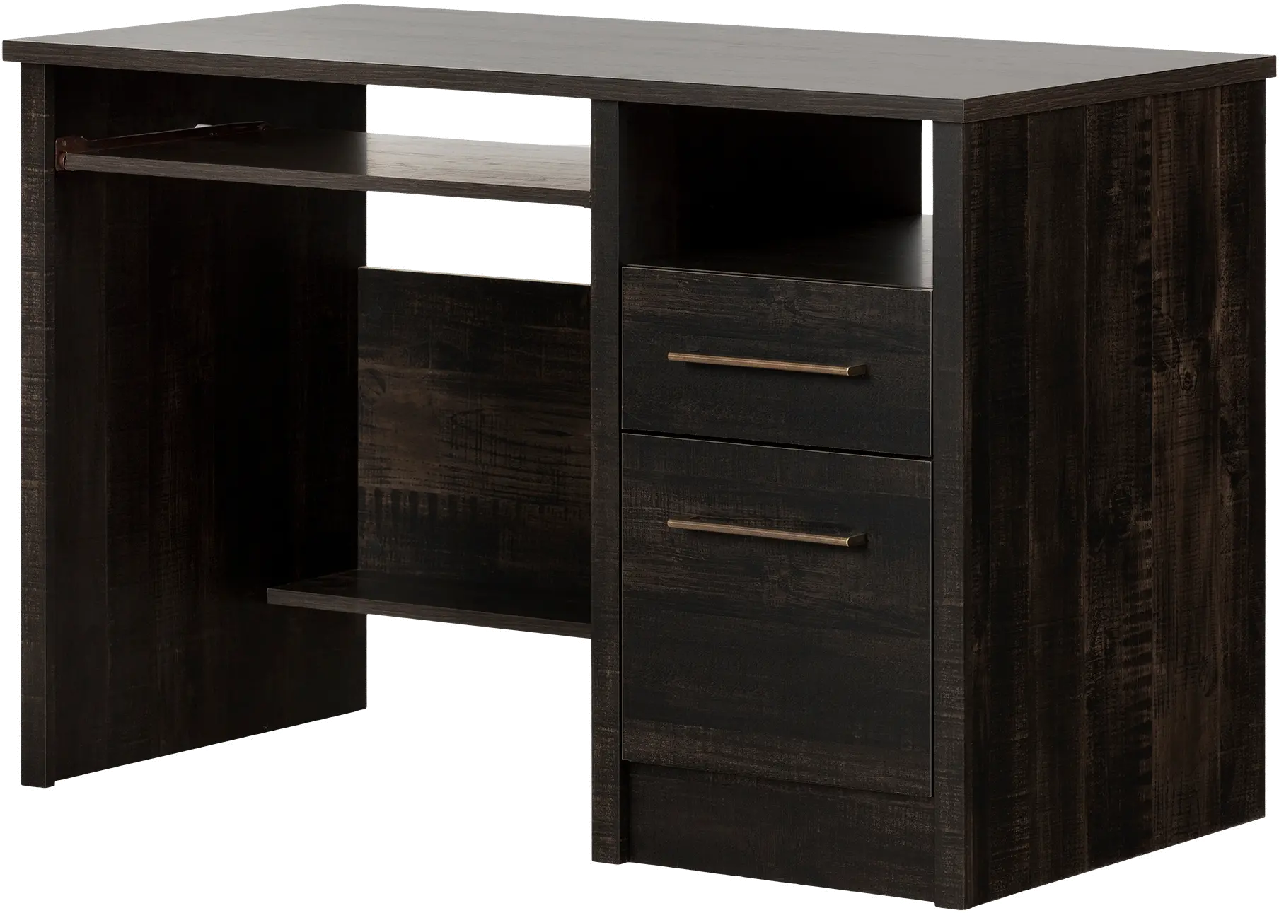 Gascony Rubbed Black Desk - South Shore