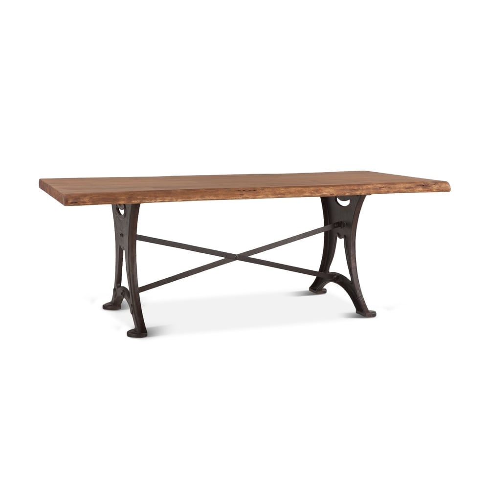 Carbon Loft Wiley Rectangle Live Edge Dining Table