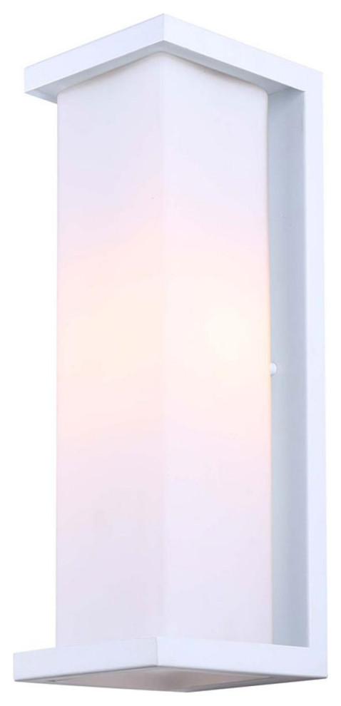 Ridley 1 Light Outdoor Wall Light  White   Transitional   Outdoor Wall Lights And Sconces   by Lighting New York  Houzz