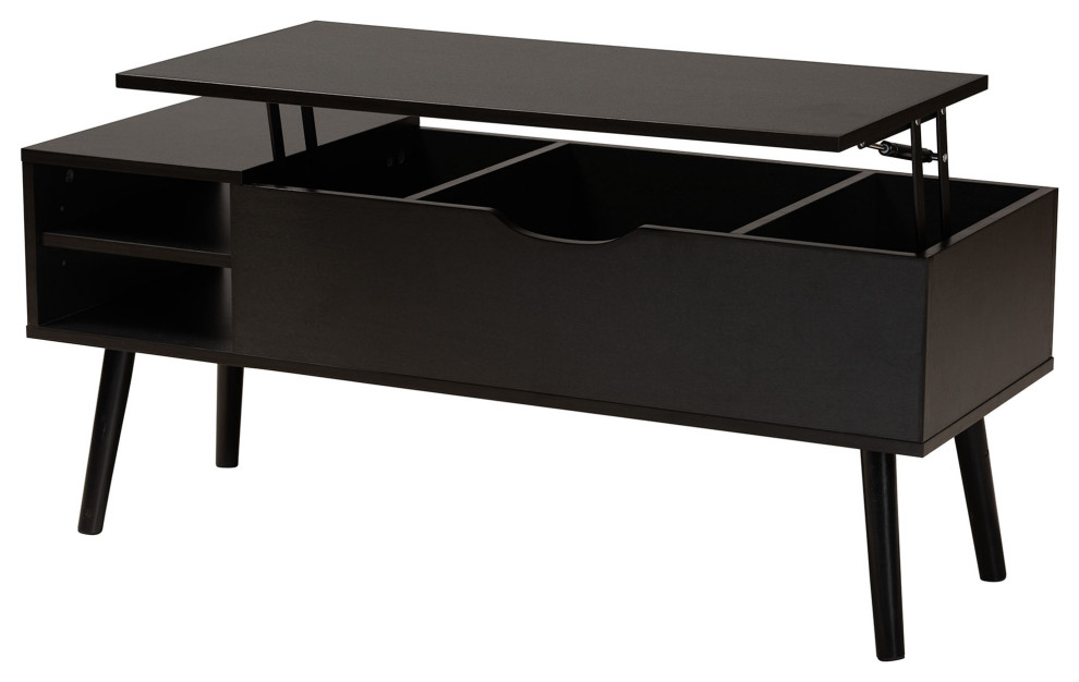 Rita Two Tone Coffee Table With Lift Top Storage   Midcentury   Coffee Tables   by Baxton Studio  Houzz