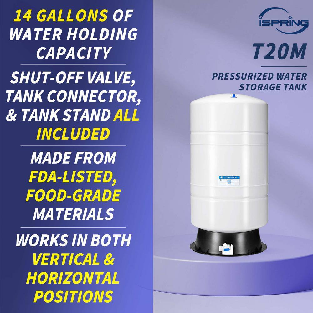 ISPRING 20 Gal. Metal Reverse Osmosis Water Storage Tank T20M