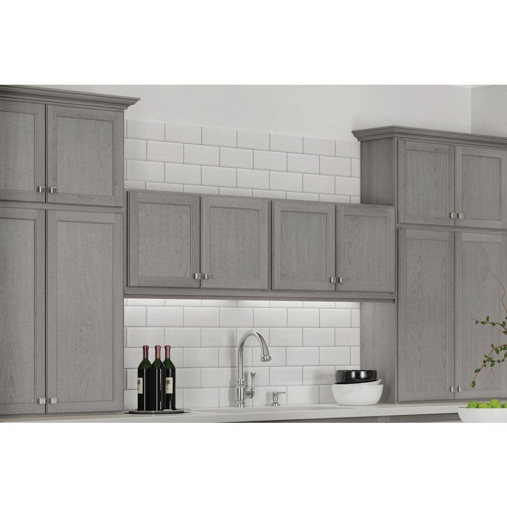 Hampton Bay Hampton 30 in. W x 12 in. D x 12 in. H Assembled Wall Bridge Kitchen Cabinet in Unfinished KW3012-UF