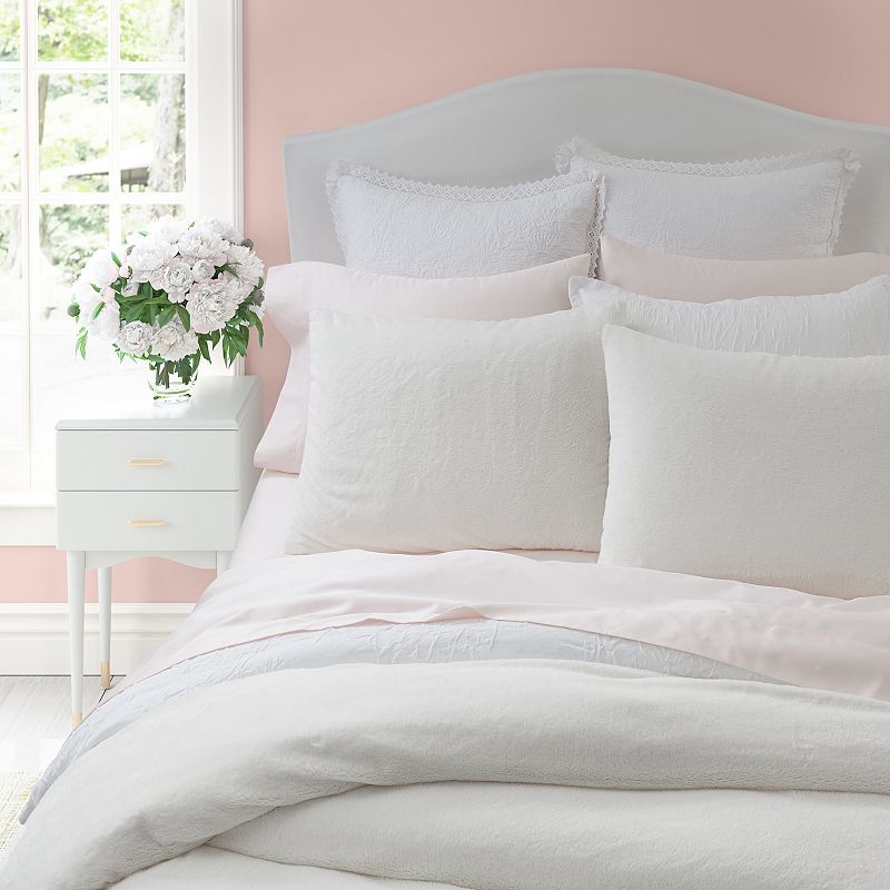 Laura Ashley LA Faux Fur Ivory Duvet Set