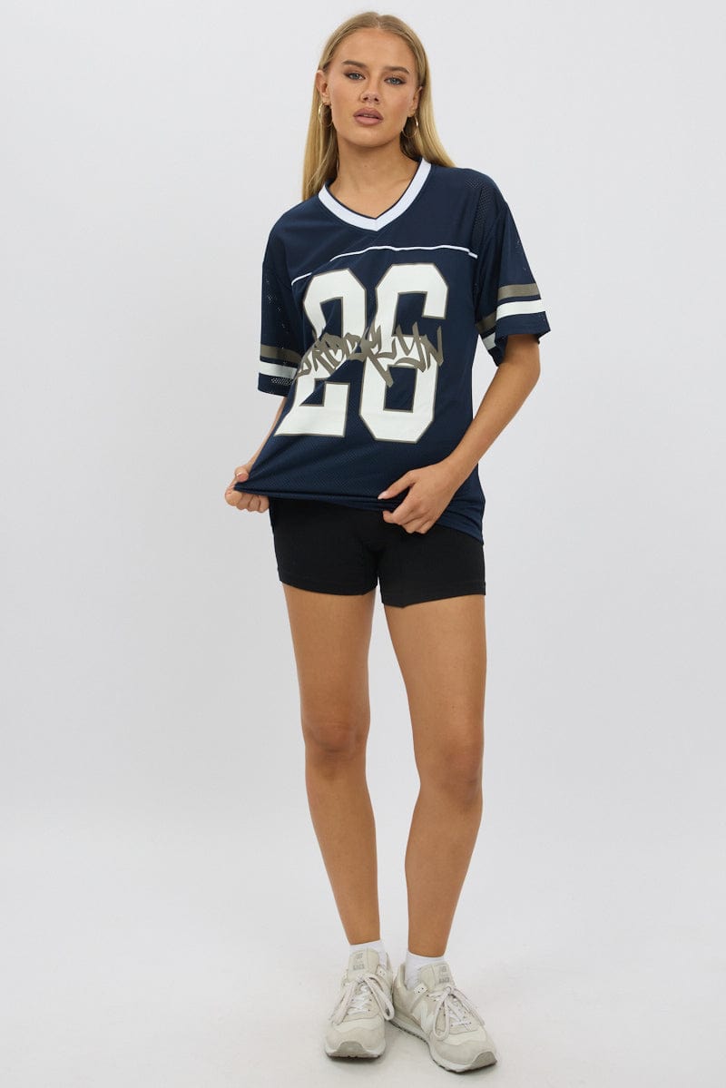 Blue Sport Tee Short Sleeve