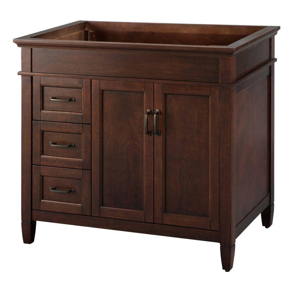 Home Decorators Collection Ashburn 36 in W Bath Vanity Cabinet Only in Mahogany