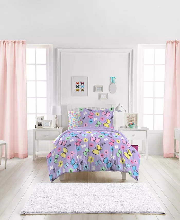 Macys Dream Factory Sweet Butterfly Twin Comforter Set