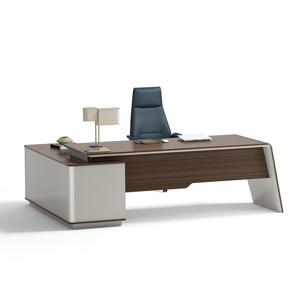 ANDERS Executive Desk Reversible Return 2.2M - Australian Gold Oak & Beige