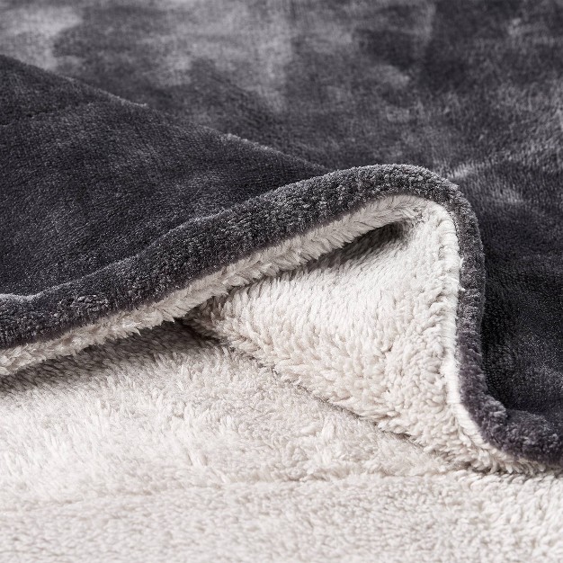 Oversized Polyester Fleece Faux Shearling Throw Blanket Yorkshire Home