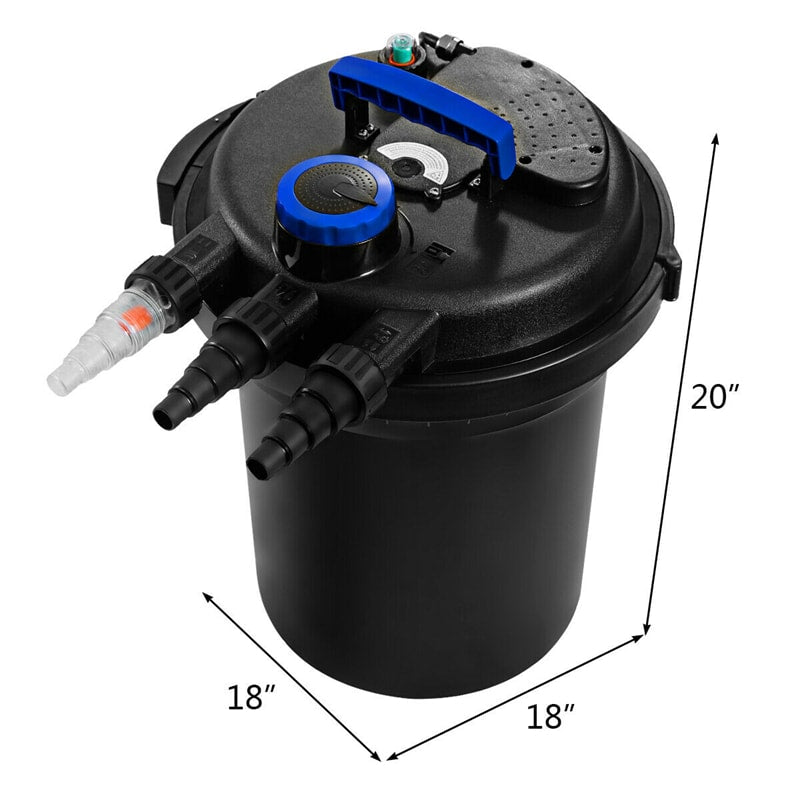 4000 Gallons Pond Pressure Bio Filter with 13W UV Sterilizer Light