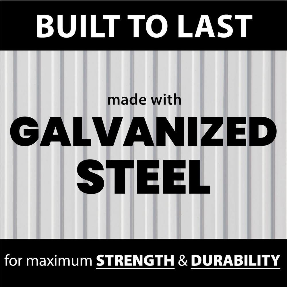 Hanover 94 in. Galvanized Steel Open-Base Raised Garden Bed for Flowers Herbs and Vegetables HANOVGB-2SLV