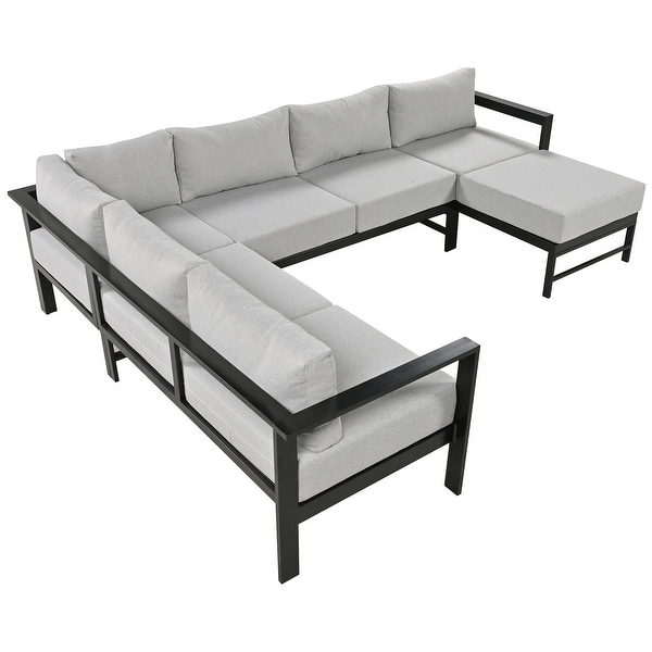 5 Pieces Outdoor Ushaped Sectional Sofa Set