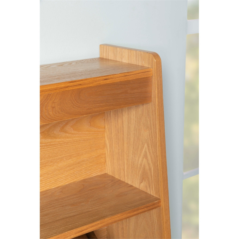 Linon Perry Wood Four Shelf Bookcase in Brown   Midcentury   Bookcases   by GwG Outlet  Houzz