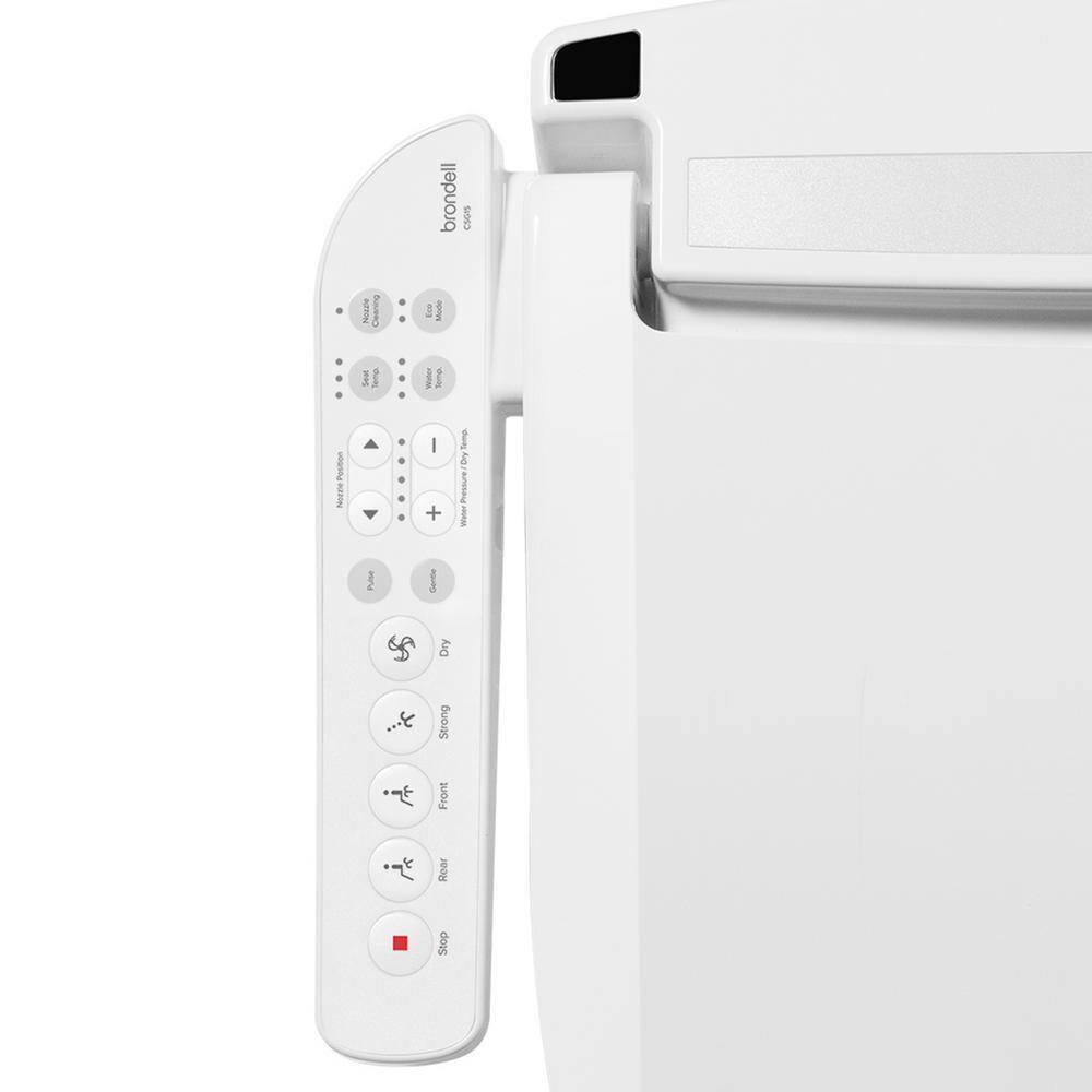 Brondell Swash CSG15 Electric Bidet Seat for Elongated Toilets in White CSG15-EW