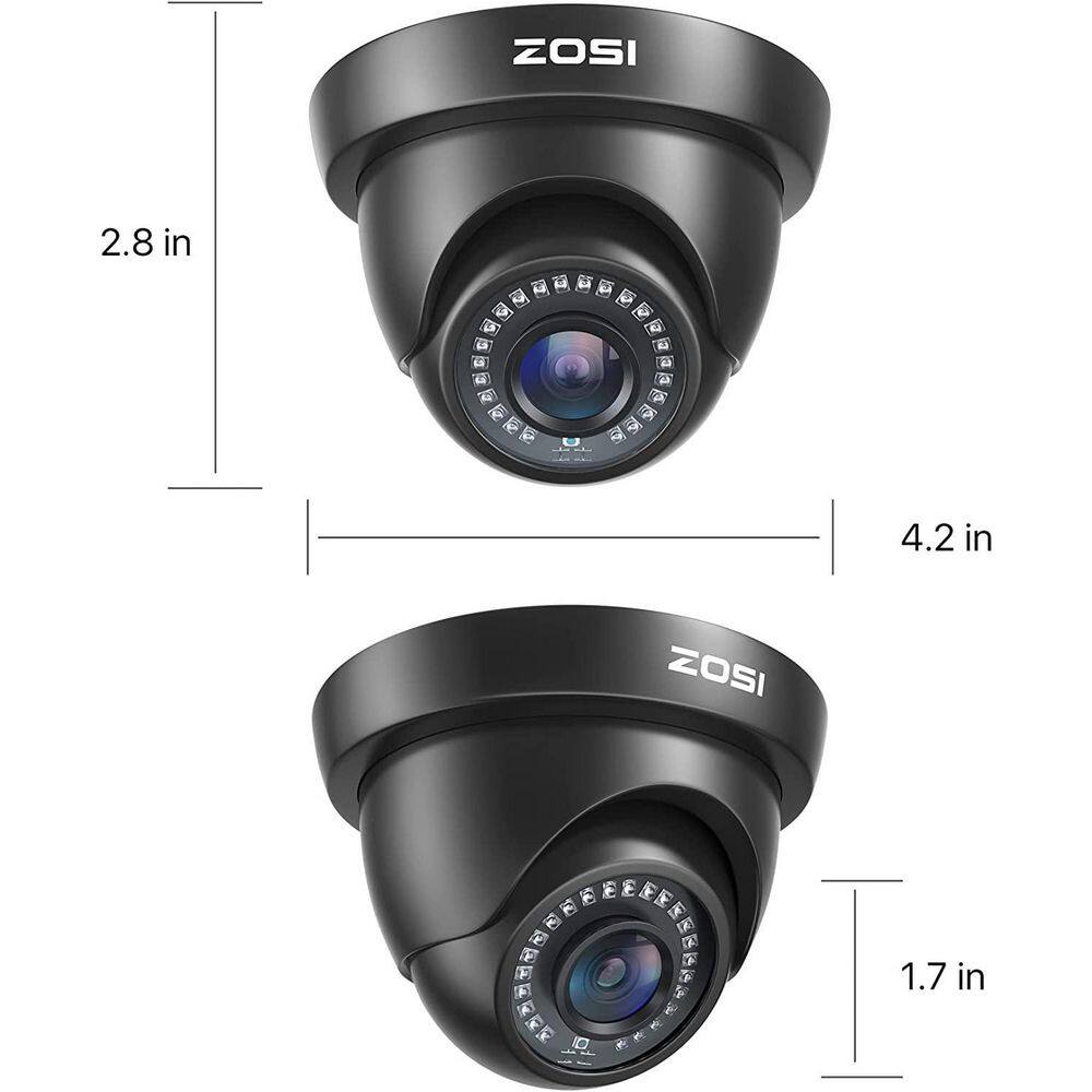 ZOSI Wired 1080p OutdoorIndoor CCTV TVI Security Camera Compatible for Analog DVR 2AK-4182C-BS-US