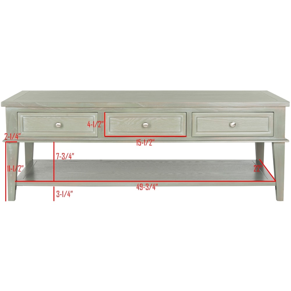 SAFAVIEH Manelin Ash Grey Coffee Table   54\