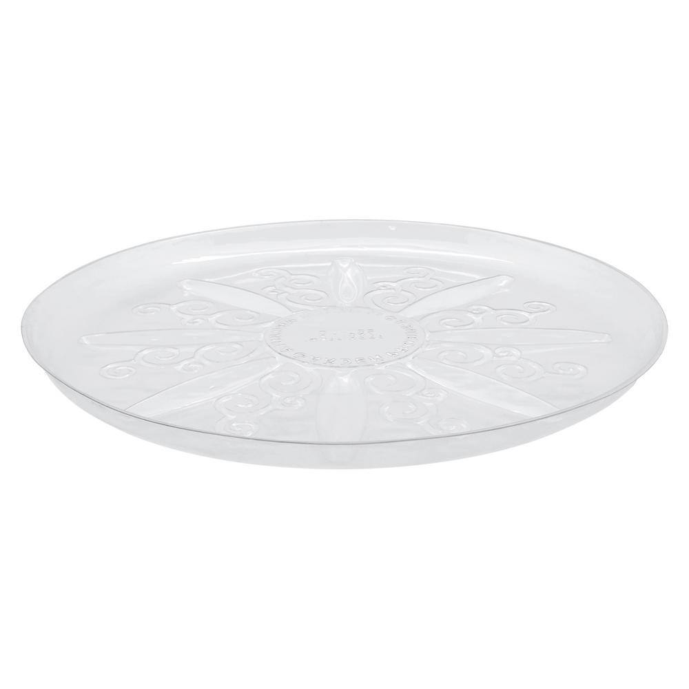 Arcadia Garden Products Heavy-Duty 16 in. Dia. Clear Plastic Saucer (5-Pack) PS21