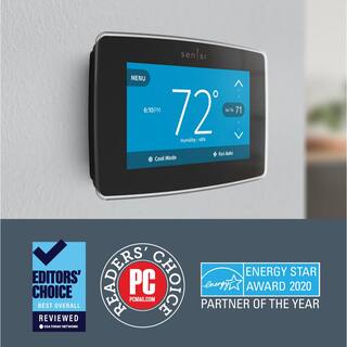 Emerson Sensi Touch 7-day Programmable Wi-Fi Smart Thermostat with Touchscreen Color Display C-wire Required ST75