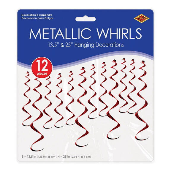 Beistle 53505 BK Metallic Whirls  black  8 13  189...