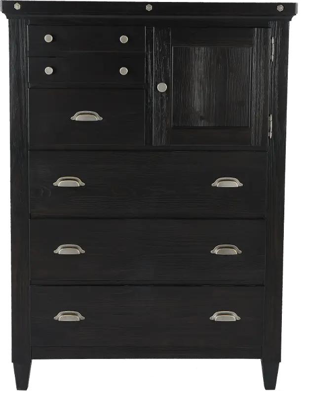 Sierra Obsidian Black Chest of Drawers