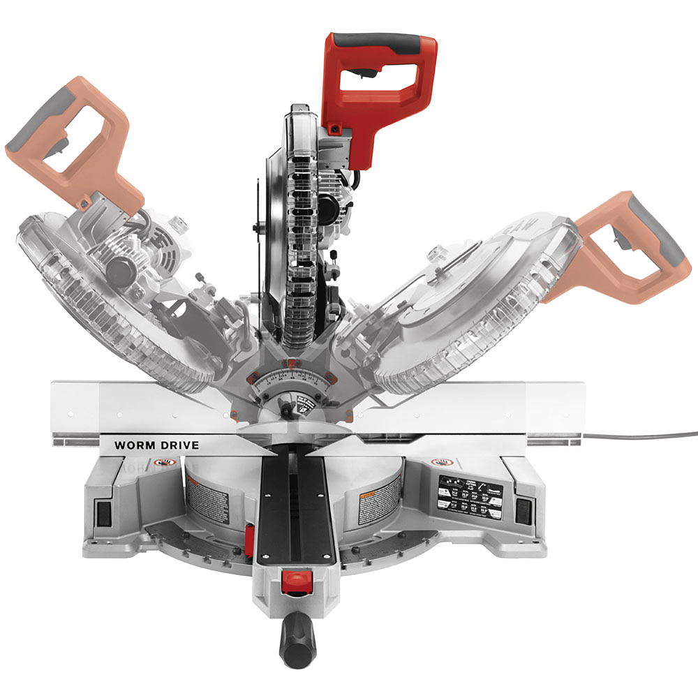 12 In. Worm Drive Dual Bevel Sliding Miter Saw ;