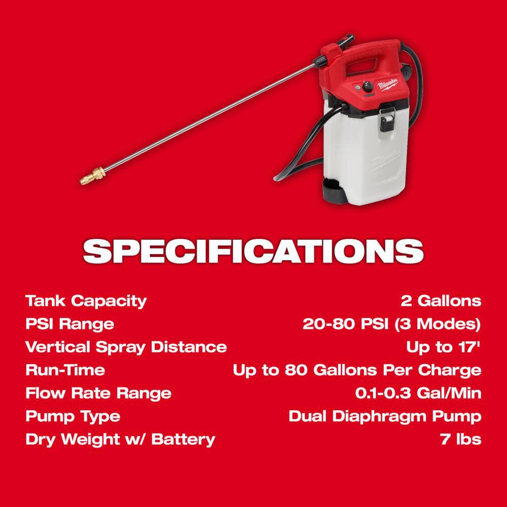 Milwaukee M12 2 Gallon Handheld Sprayer Kit 2528-21G2 from Milwaukee