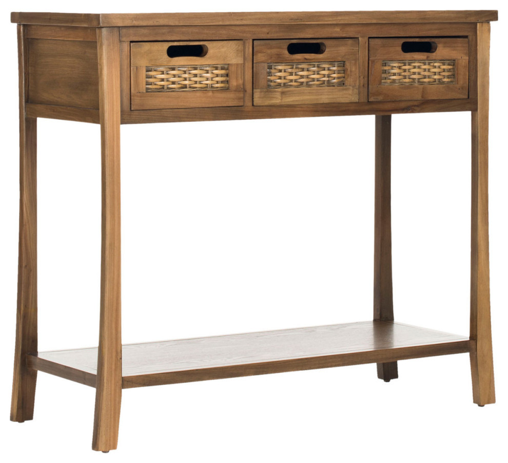 Mattie 3 Drawer Console Oak   Tropical   Console Tables   by V.S.D Furniture  Houzz