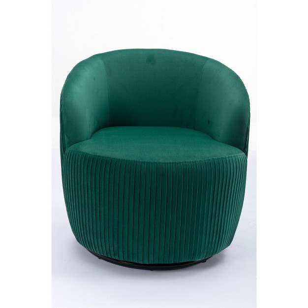 Fannie Velvet Swivel Accent Armchair Barrel Chair 25 60 x27 x27 Wide Small Velvet Swivel Chair 360 Upholstered Swivel Barrel Chair maison Boucle