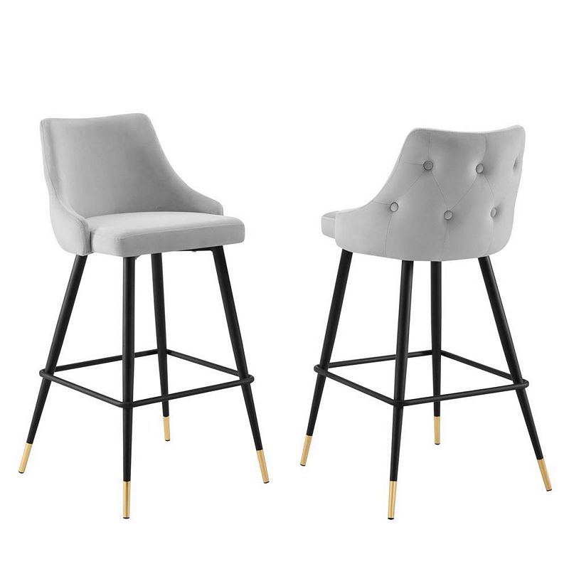 Modway Adorn Performance Velvet Bar Stool Set of 2