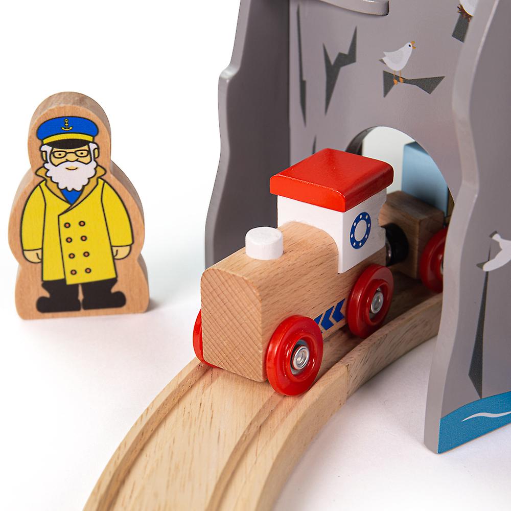 Bigjigs Rail Lighthouse 4-Way Tunnel | Wooden Toys | Bigjigs Train Accessories