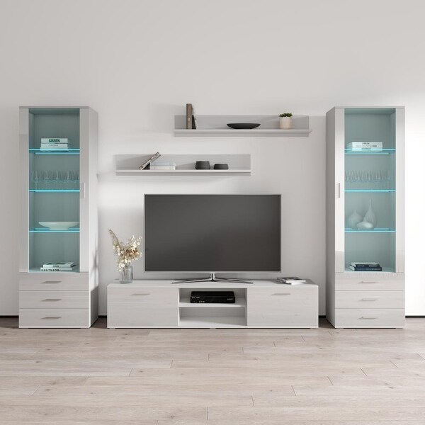 Soho 4 Modern Wall Unit Entertainment Center