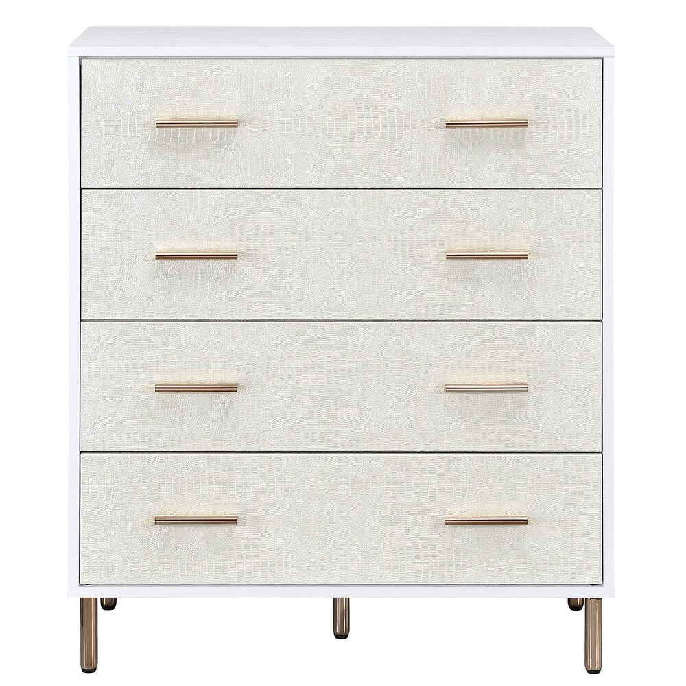 Casey 4 drawer Chest with Gold Legs