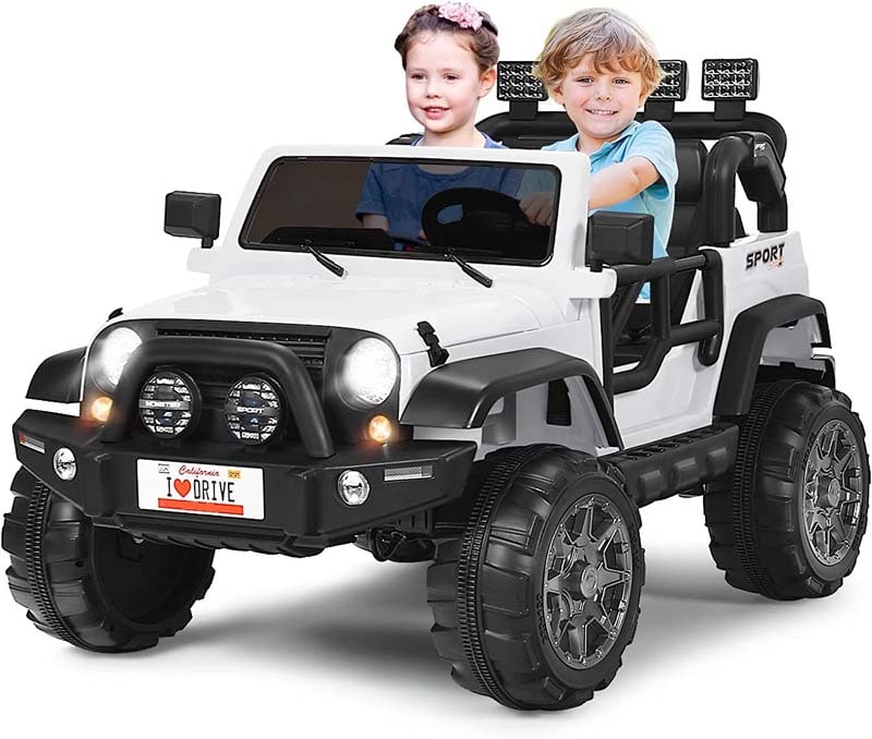 2-Seater Kids Ride on Truck, 12V Battery Electric Toddler Motorized Vehicles Riding Toy Car with Remote Control