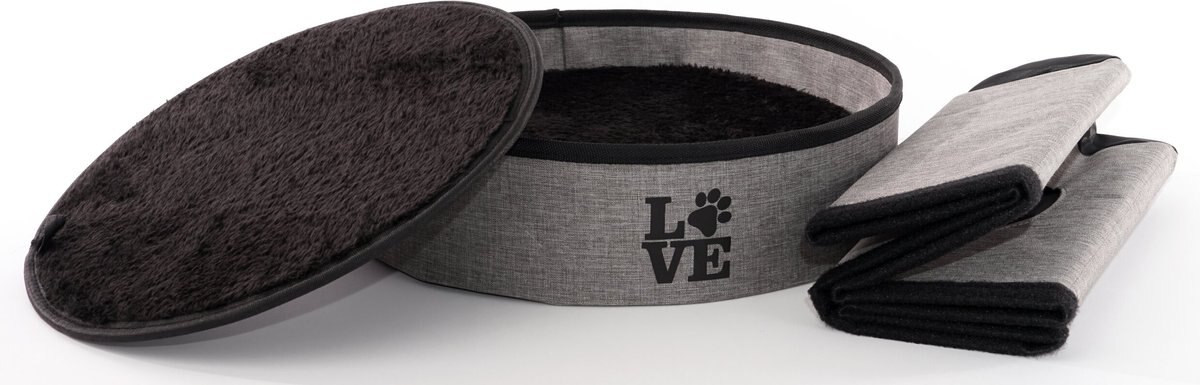 Precious Tails Home Base Circular 2-Tier Collapsible Cat Cave