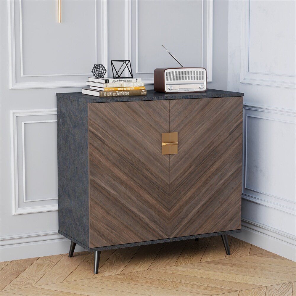 Accent Storage Cabinet with Doors  Bar Cabinet Buffet with Storage