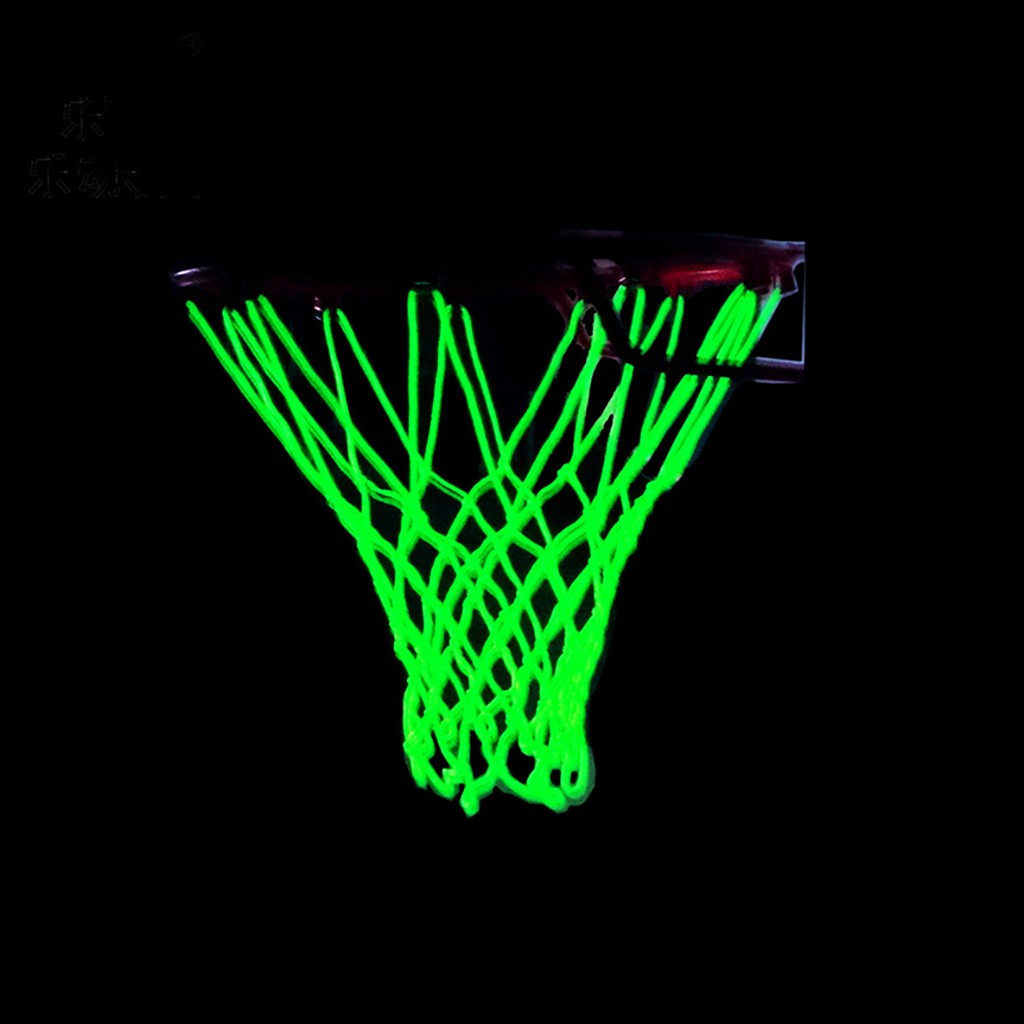 Outdoor Basketball Rim Net Glow in The Dark Nylon Glowing Basketball Net