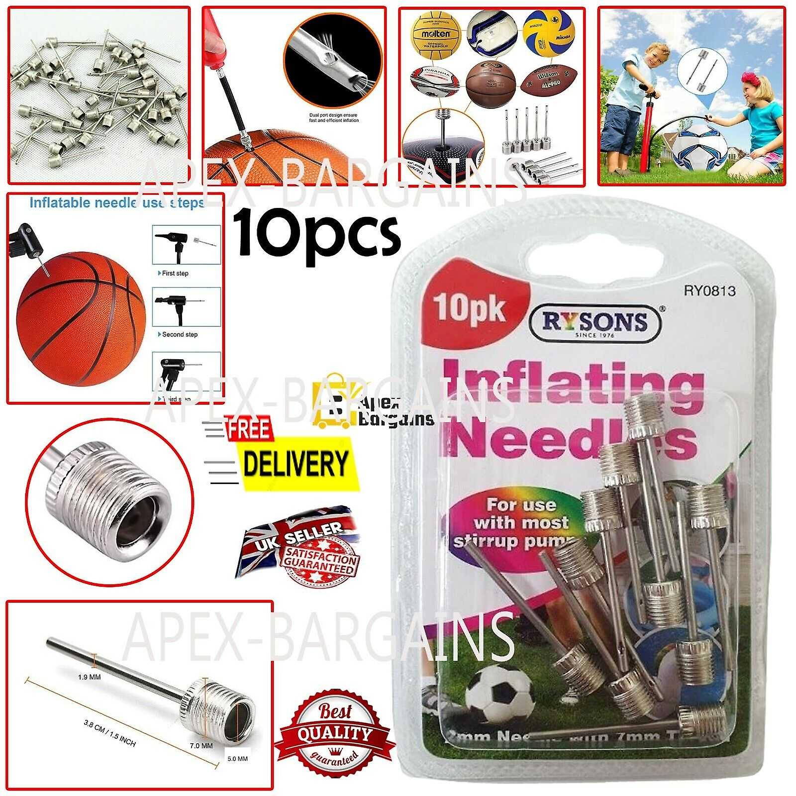 10pcs Football Pump Ball Needles and Air Pin Adapters