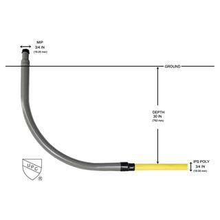 HOME-FLEX 34 in. IPS Poly DR 11 to 34 in. MIP Underground Meter Riser Bent 18-440-007