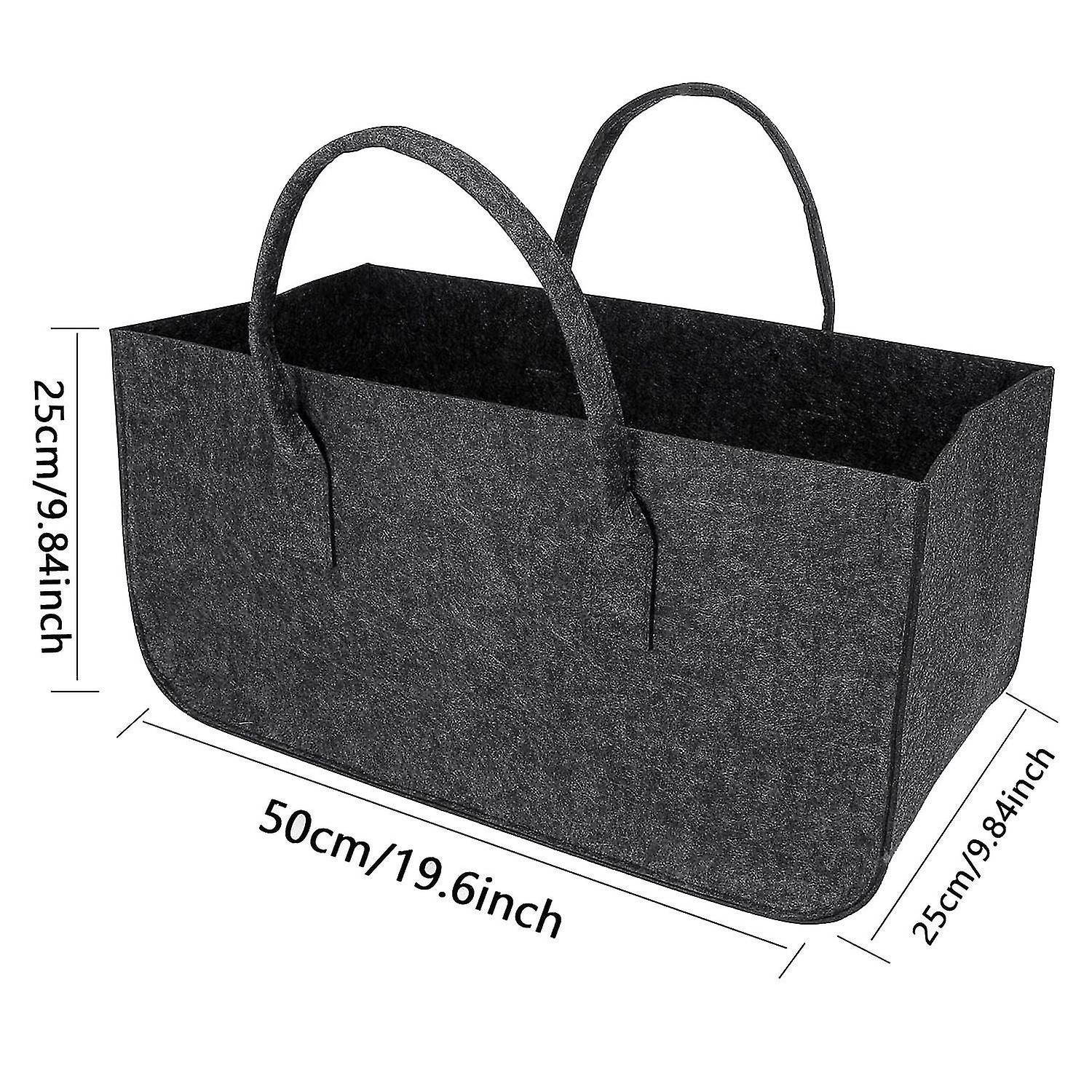 Felt Bag， Firewood Basket， Felt Shopping Bag， Felt Bag， For Wood， Newspapers， Firewood，50 X 25 X 25