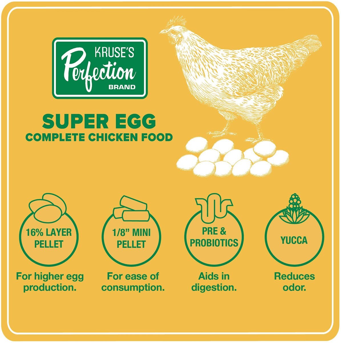 Kruse's Perfection Brand Super Egg Complete Whole Grains Chicken Feed